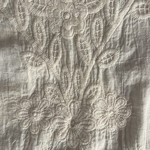 Beautiful Vintage Embroidered 100% Cotton Top unbranded L - Picture 4 of 11